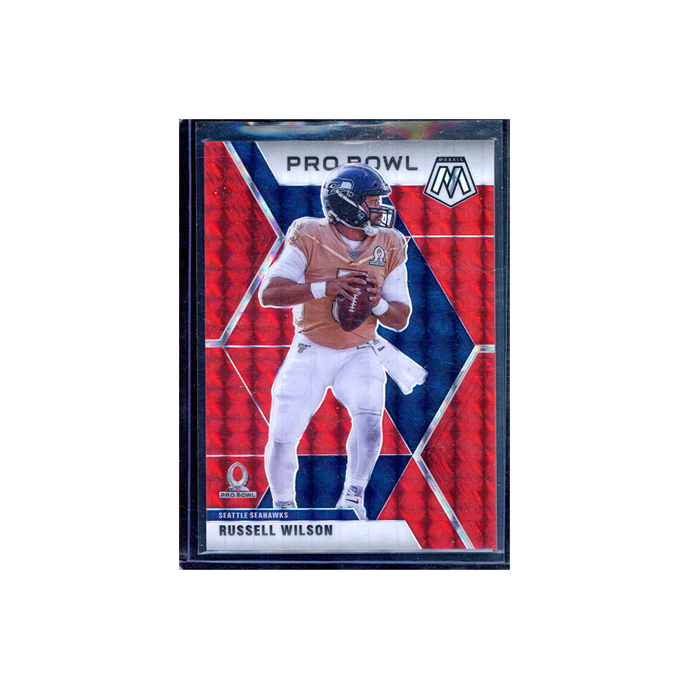 Russell Wilson 2020 Panini Mosaic Football Pro Bowl Red /80