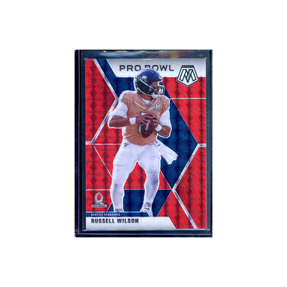 Russell Wilson 2020 Panini Mosaic Football Pro Bowl Red /80