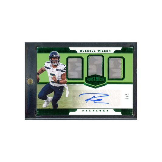 Russell Wilson 2018 Panini Plates & Patches Patch Trip Auto /5