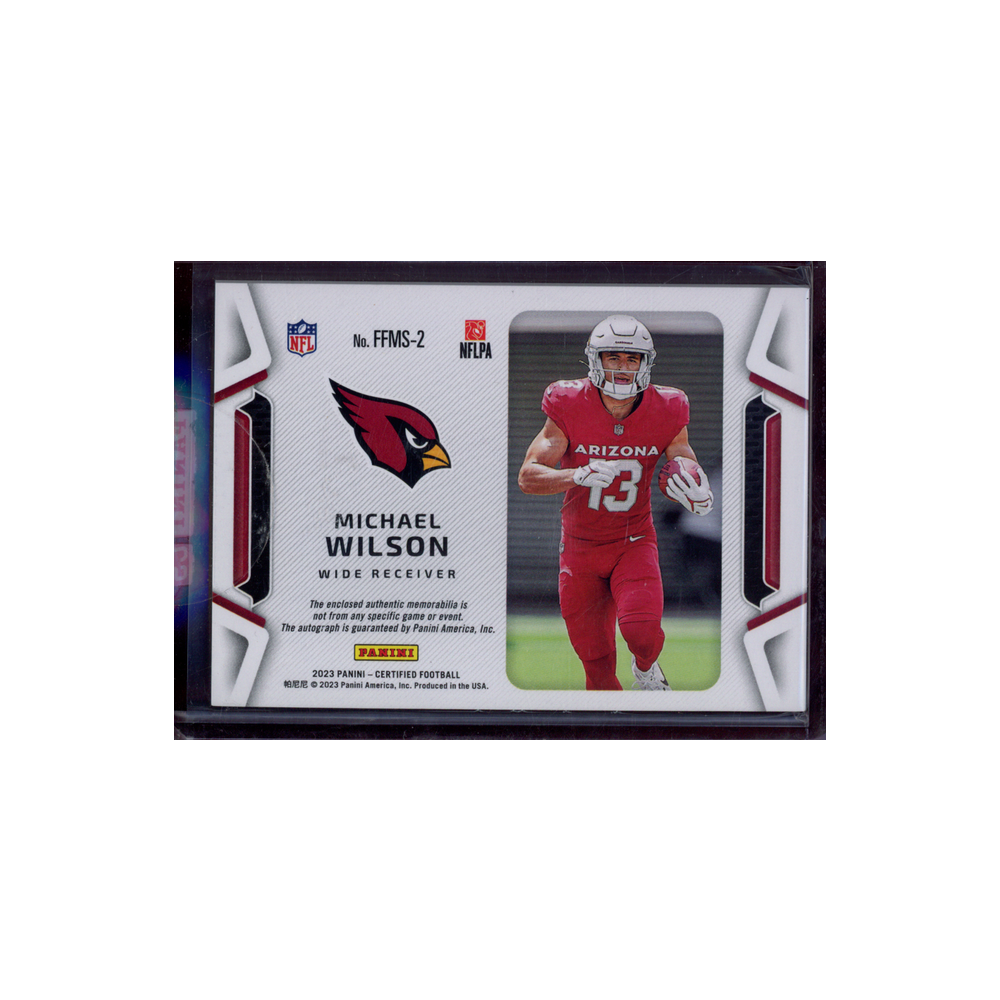 Michael Wilson 2023 Panini Certified Football Rookie Patch Auto /299