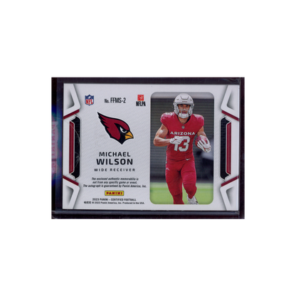 Michael Wilson 2023 Panini Certified Football Rookie Patch Auto /299
