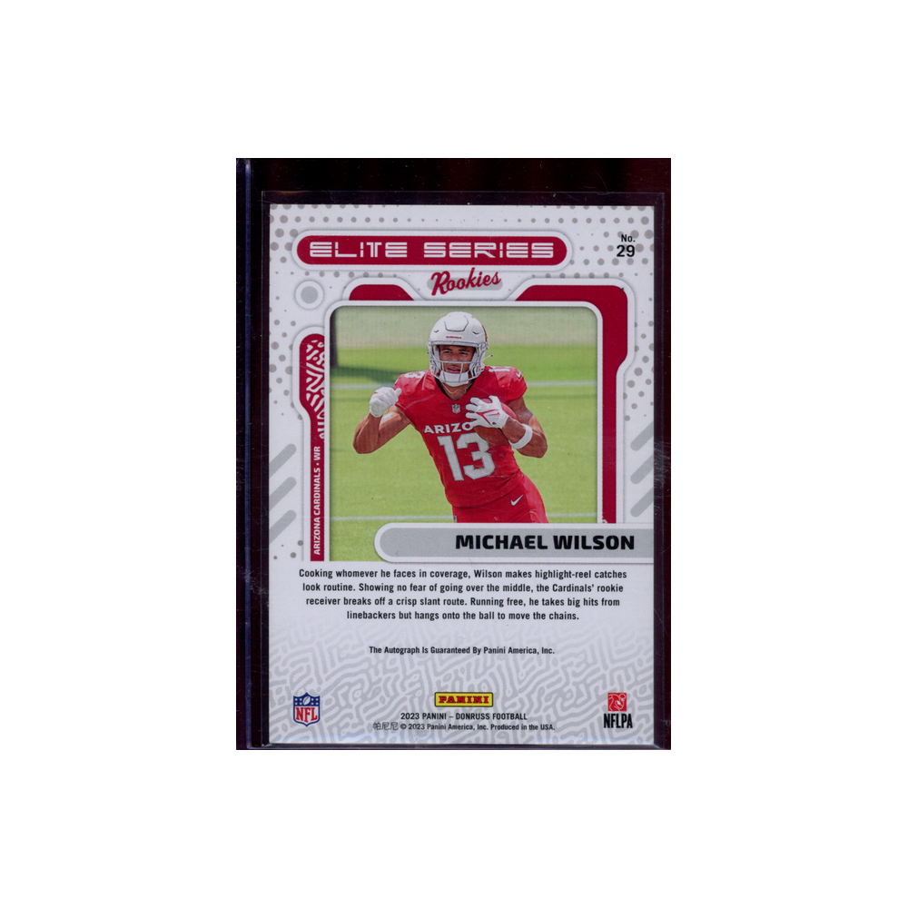 Michael Wilson 2023 Panini Donruss Football Rookie Auto /99