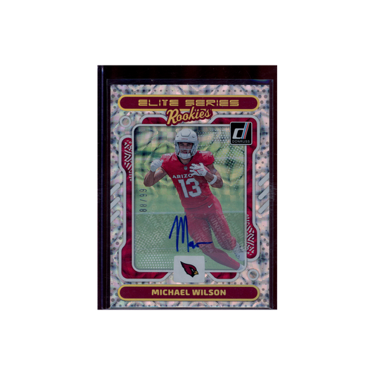 Michael Wilson 2023 Panini Donruss Football Rookie Auto /99