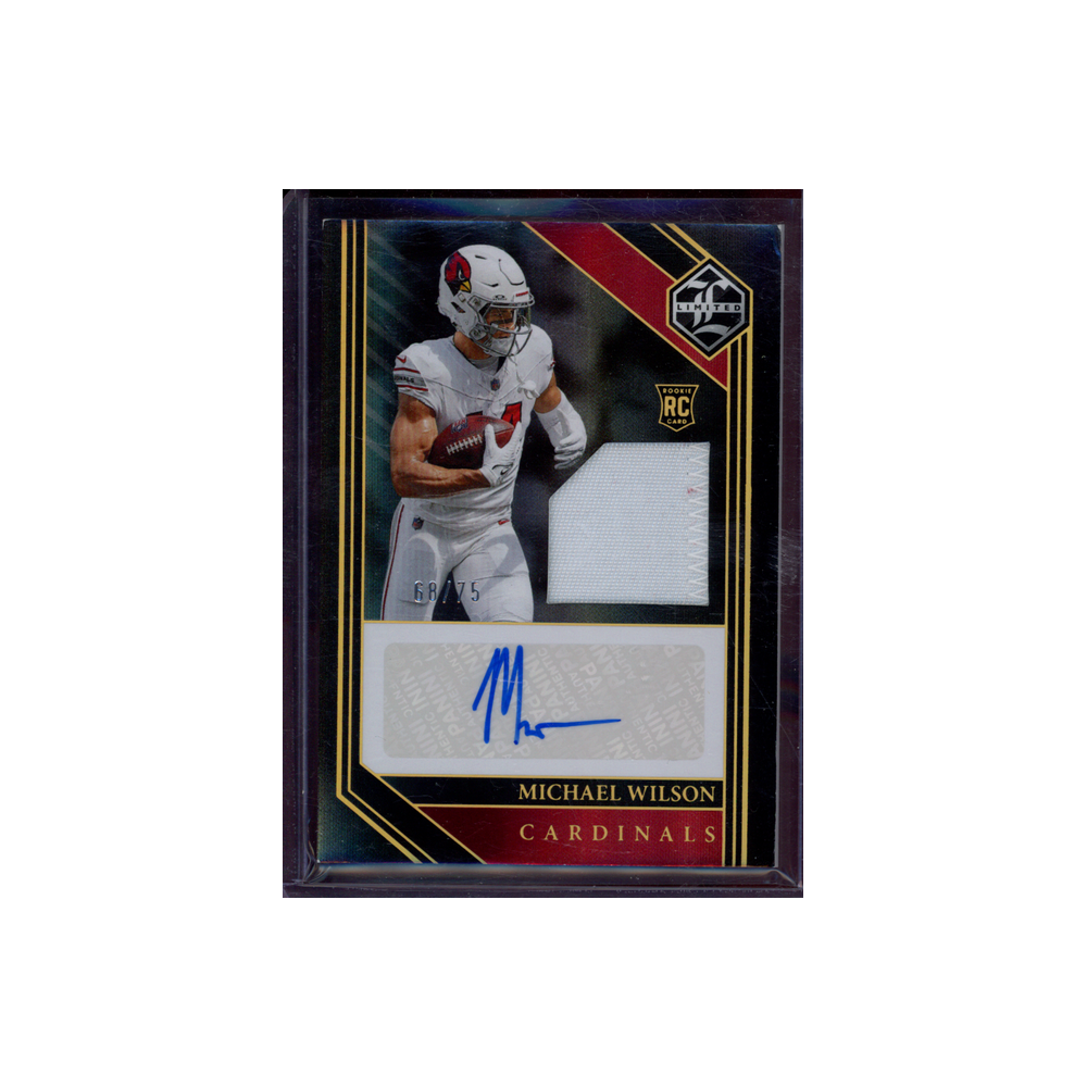 Michael Wilson 2023 Panini Limited Football Rookie Patch Auto /75