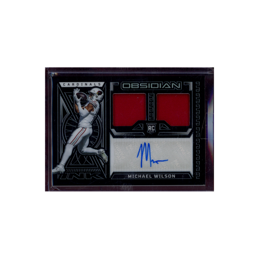 Michael Wilson 2023 Panini Obsidian Football Rookie Patch Auto /199