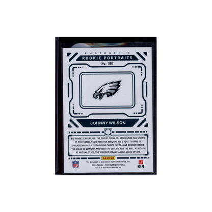 Johnny Wilson 2024 Panini Photogenic Football Rookie Auto /49