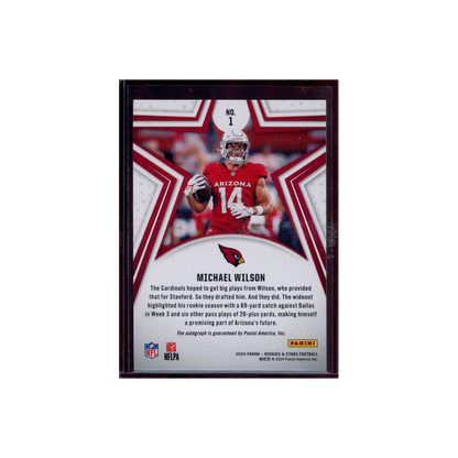 Michael Wilson 2024 Panini Rookies & Stars Football Auto /499