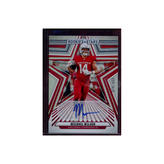 Michael Wilson 2024 Panini Rookies & Stars Football Auto /499
