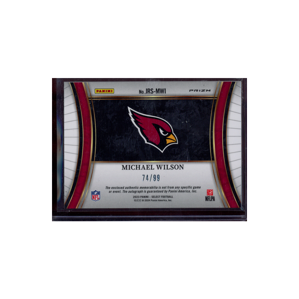Michael Wilson 2023 Panini Select Football Rookie Patch Auto /99
