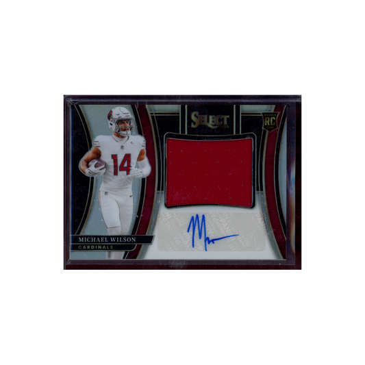 Michael Wilson 2023 Panini Select Football Rookie Patch Auto /99
