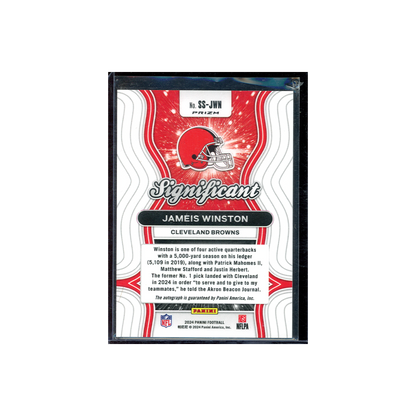 Jameis Winston 2024 Panini Prizm Football Significant Silver Prizm Auto