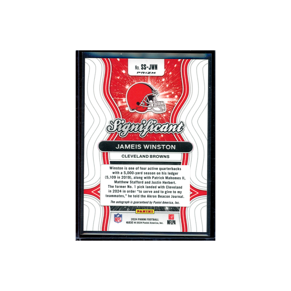 Jameis Winston 2024 Panini Prizm Football Significant Silver Prizm Auto #2