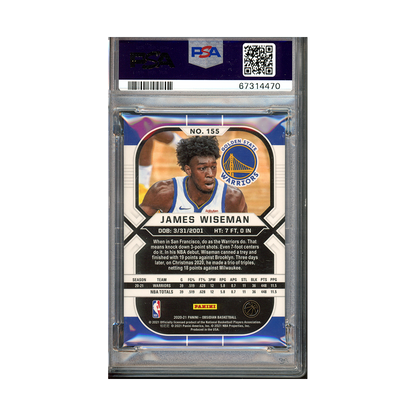 James Wiseman 2020 Panini Obsidian Basketball White Pulsar Rookie PSA 10