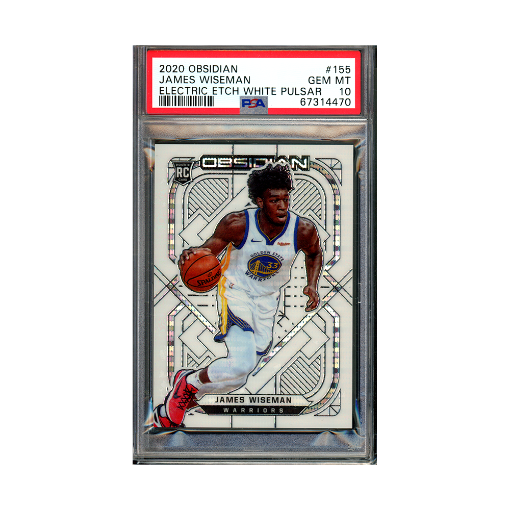 James Wiseman 2020 Panini Obsidian Basketball White Pulsar Rookie PSA 10