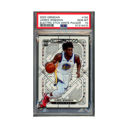 James Wiseman 2020 Panini Obsidian Basketball White Pulsar Rookie PSA 10