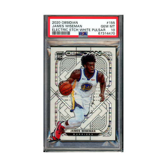 James Wiseman 2020 Panini Obsidian Basketball White Pulsar Rookie PSA 10