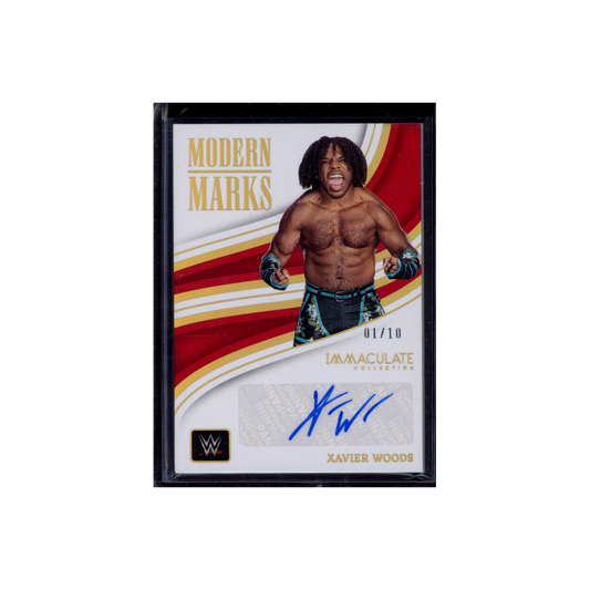 Xavier Woods 2023 Panini Immaculate Collection WWE Modern Marks Auto Gold /10