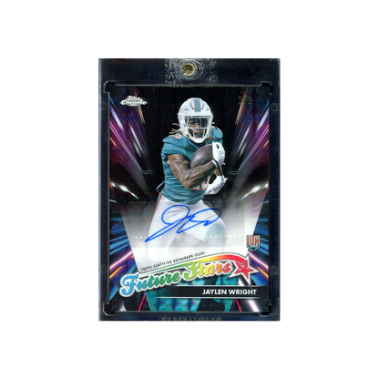 Jaylen Wright 2024 Topps Chrome Football Future Stars Auto Black /2