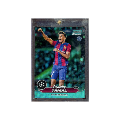 Lamine Yamal 2024 Topps Stadium Club Chrome Rookie Aqua Wave /250