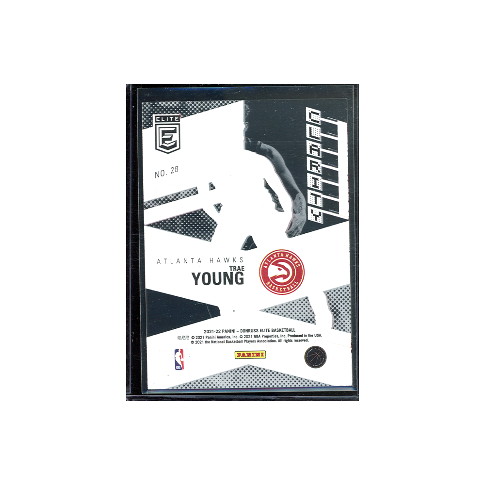 Trae Young 2021-22 Panini Donruss Elite Basketball Clarity Gold /10