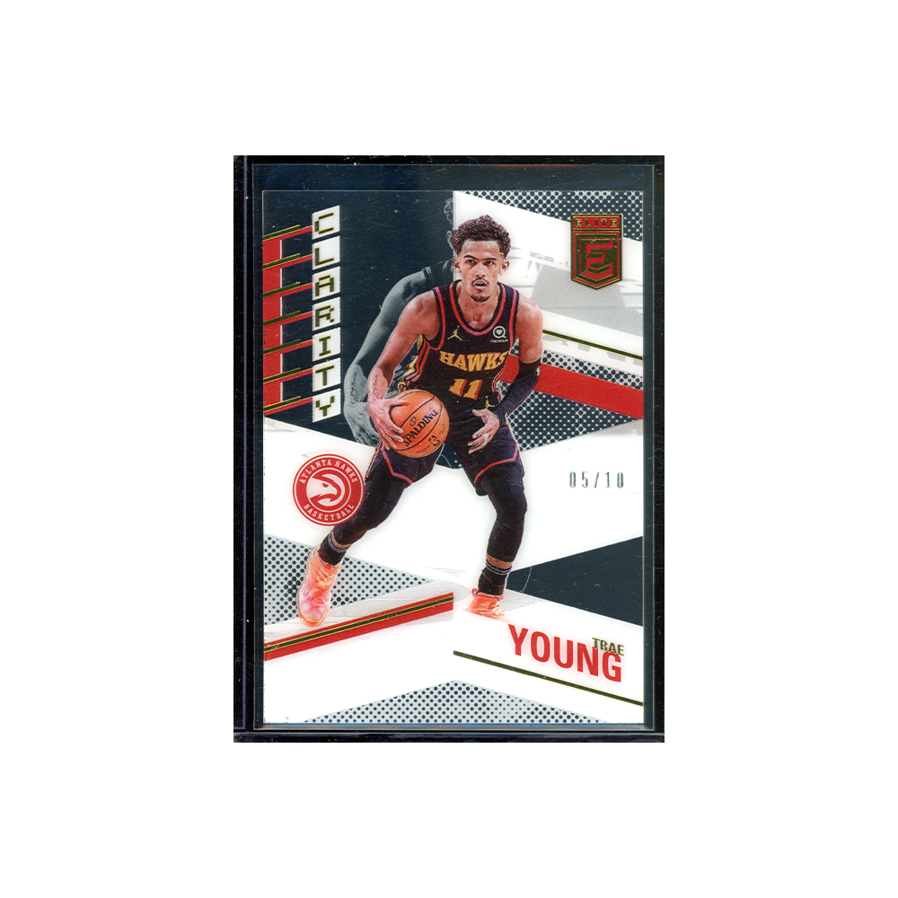 Trae Young 2021-22 Panini Donruss Elite Basketball Clarity Gold /10