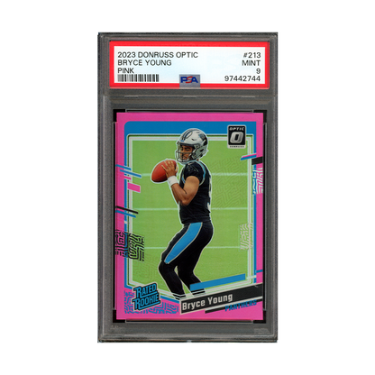 Brace Young 2023 Panini Donruss Optic Football Rated Rookie Pink PSA 9