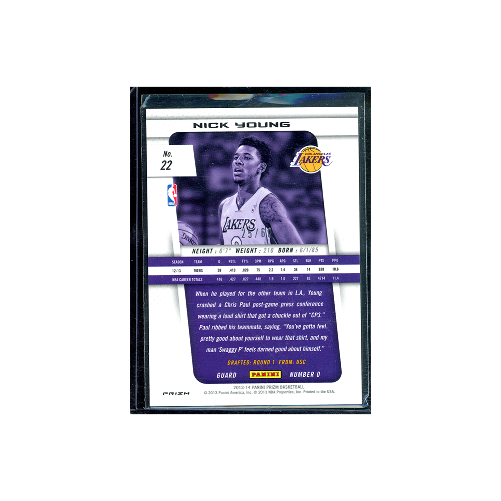 Nick Young 2013-14 Panini Prizm Basketball Orange Prizm /60