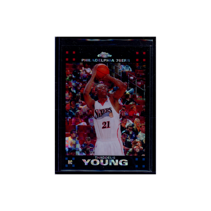 Thaddeus Young 2007-08 Topps Chrome Rookie Black Refractor /50