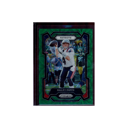 Bailey Zappe 2023 Panini Prizm Football Green Scope /75