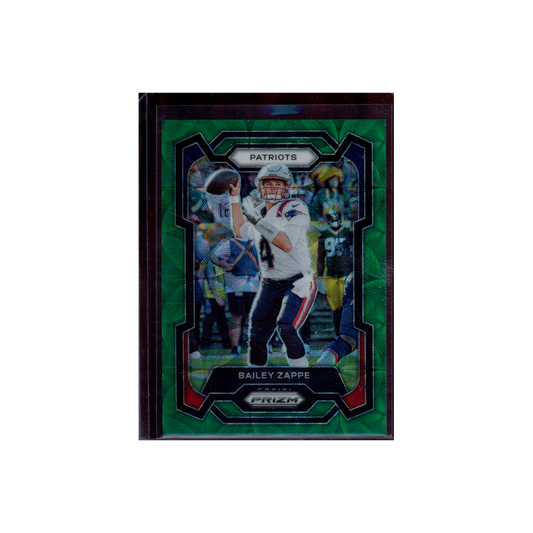 Bailey Zappe 2023 Panini Prizm Football Green Scope /75