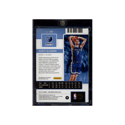 Santi Aldama 2021-22 Panini Contenders Basketball Rookie Ticket Auto