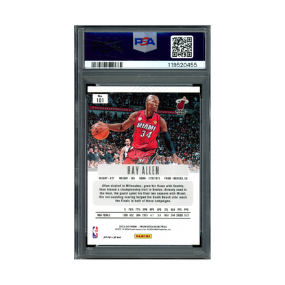 Ray Allen 2023 Panini Prizm Deca Mojo Prizm /25 PSA 8