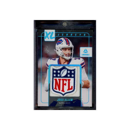Josh Allen 2025 Panini Luminance Football XL Jerseys NFL Shield Platinum 1/1