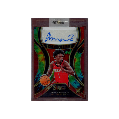 Amen Thompson 2023-24 Panini Select Basketball Top Shelf Tie-Dye Rookie Auto /25
