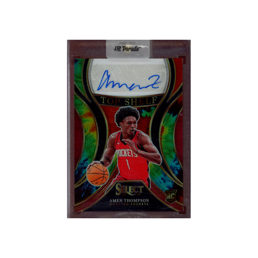 Amen Thompson 2023-24 Panini Select Basketball Top Shelf Tie-Dye Rookie Auto /25