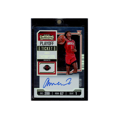 Amen Thompson 2023-24 Panini Contenders Basketball Playoff Ticket Auto /99