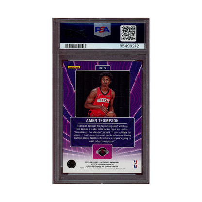 Amen Thompson 2023 Panini Contenders Lottery Tickets Rookie PSA 10