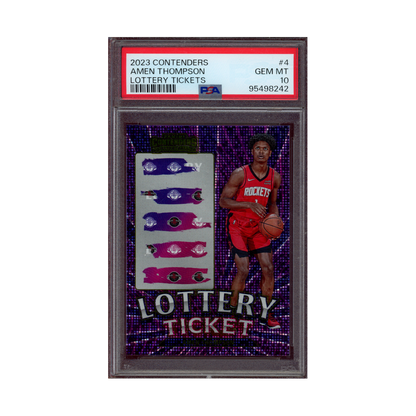 Amen Thompson 2023 Panini Contenders Lottery Tickets Rookie PSA 10