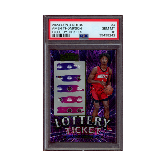 Amen Thompson 2023 Panini Contenders Lottery Tickets Rookie PSA 10