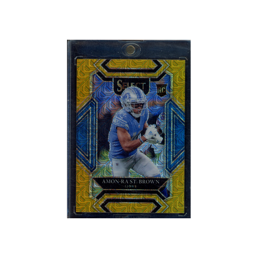 Amon-Ra St. Brown 2021 Panini Select Basketball Gold Rookie /10