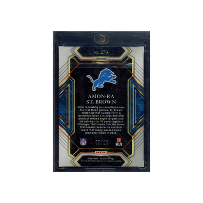 Amon-Ra St. Brown 2021 Panini Select Basketball Gold Rookie /10