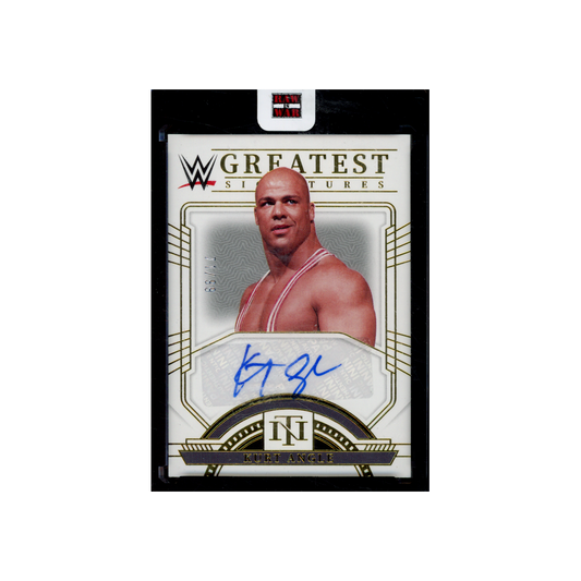 Kurt Angle 2024 Panini National Treasures WWE Greatest Signatures Auto /99