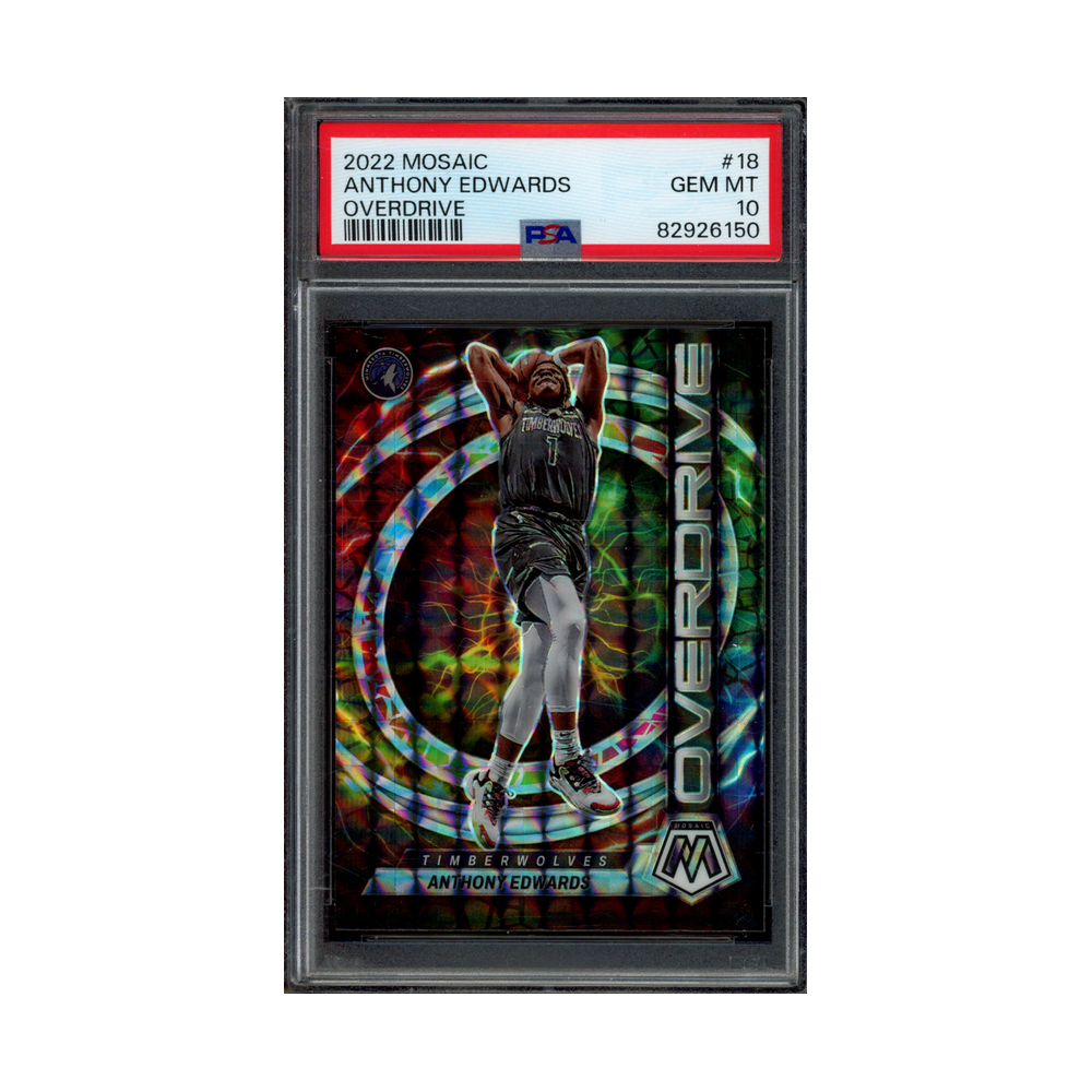 Anthony Edwards 2022 Panini Mosaic Basketball Overdrive PSA 10