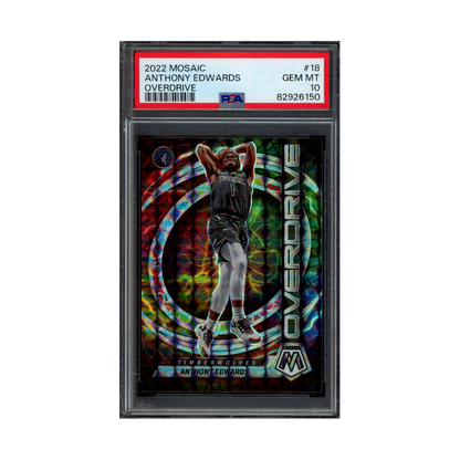 Anthony Edwards 2022 Panini Mosaic Basketball Overdrive PSA 10
