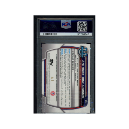 Anthony Richardson 2022 Bowman University 1st Bowman Auto Red /5 PSA