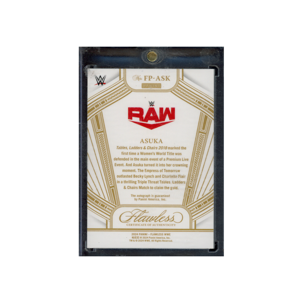 Asuka 2024 Panini Flawless WWE Flawless Performances Auto /25