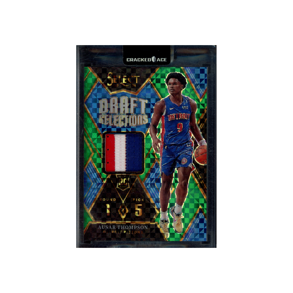 Ausar Thompson 2023-24 Panini Select Basketball Draft Selections Rookie Patch Green /5