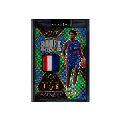 Ausar Thompson 2023-24 Panini Select Basketball Draft Selections Rookie Patch Green /5