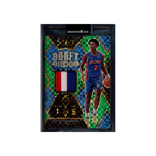 Ausar Thompson 2023-24 Panini Select Basketball Draft Selections Rookie Patch Green /5
