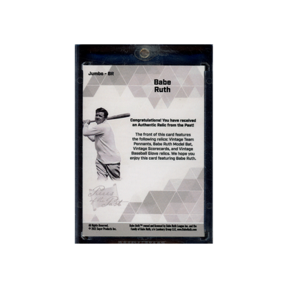 Babe Ruth 2021 Pieces of the Past Relic
